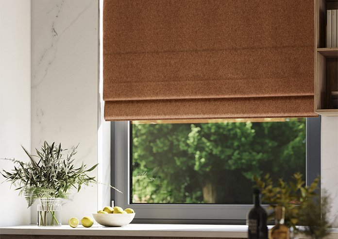 Harris, Burnt Orange - Roman Blind - Image 5